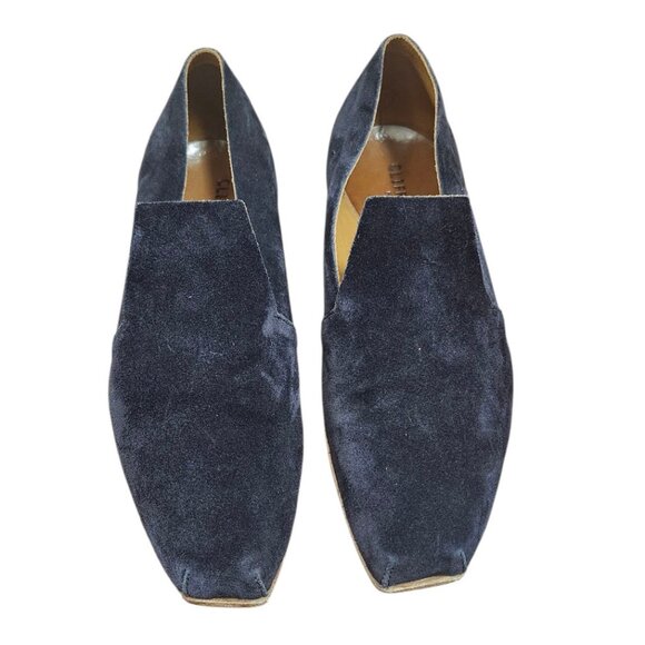 Cliff Dweller Suede Flats Navy Blue Minimalist Handmade Shoes Women’s Size 39 EU - Picture 2 of 12